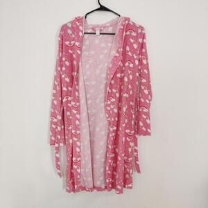 Joe Fresh Girl's Pink Raimbow Robe Size Youth XL 14 Years Old Sleepwear